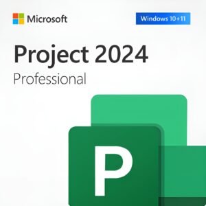 Microsoft Project 2024 Professional lifetime license for PC - advanced project management with Gantt charts, resource management, portfolio selection
