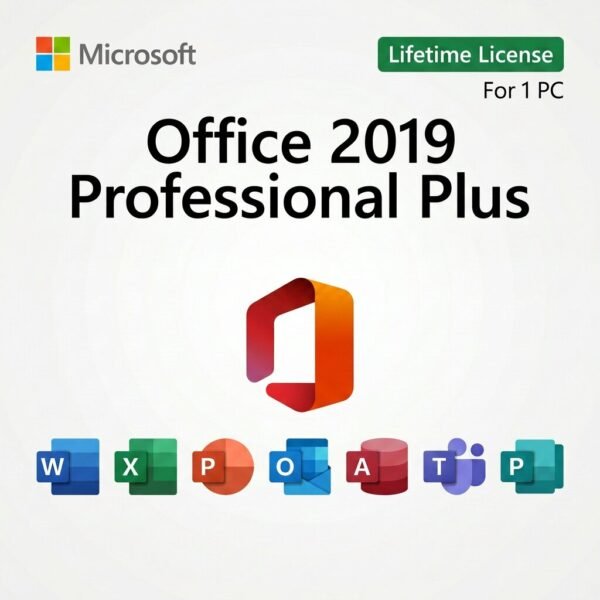 Microsoft Office 2019 Professional Plus lifetime license for 1 PC - includes Word, Excel, PowerPoint, Outlook, Publisher, Access, OneNote
