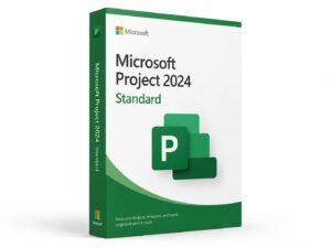 Microsoft Project 2024 Standard lifetime license for 1 PC - basic project management with Gantt charts, task scheduling, and pre-built templates