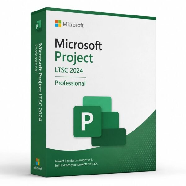 Microsoft Project LTSC 2024 Professional perpetual license for 1 PC - advanced project management with Gantt charts, resource management, timesheets, and Project Online sync
