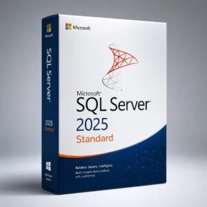 Microsoft SQL Server 2025 Standard - enterprise performance with up to 32 cores, 256GB RAM, Basic Availability Groups, and Power BI Report Server included