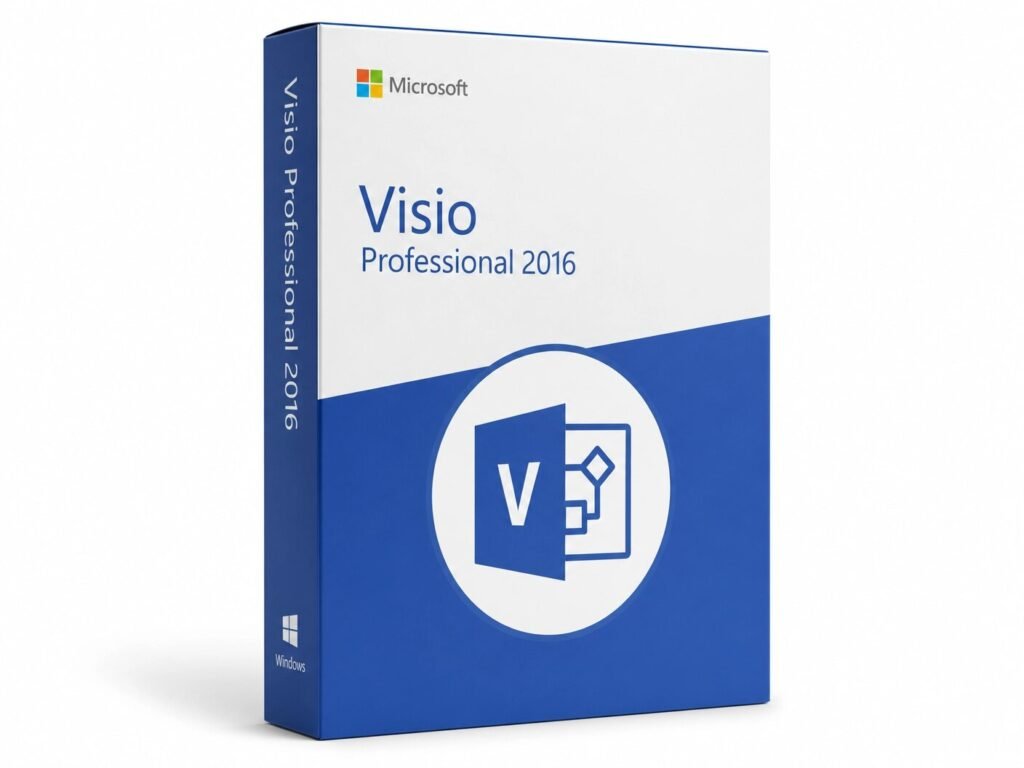 Microsoft Visio 2016 Professional lifetime license for 1 PC - classic edition for flowcharts, network diagrams, floor plans, and organizational charts