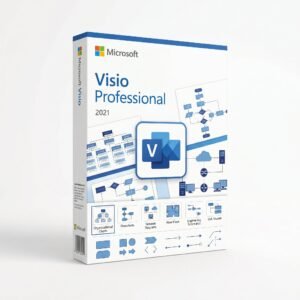 Microsoft Visio 2021 Professional lifetime license for 1 PC - create flowcharts, network diagrams, floor plans, organizational charts, and UML diagrams