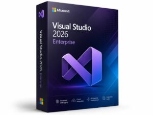 Microsoft Visual Studio 2026 Enterprise subscription - most comprehensive IDE for large teams with GitHub Copilot Enterprise, advanced testing, architecture tools, and DevSecOps integration