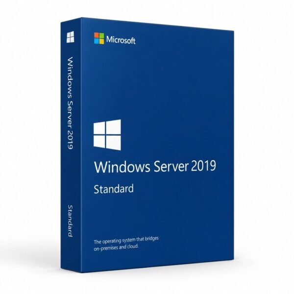 Microsoft Windows Server 2019 Standard core-based license - includes 2 VM rights, Storage Replica (1 partnership), up to 24 TB RAM, mainstream support through Jan 2024, extended support through Jan 2029