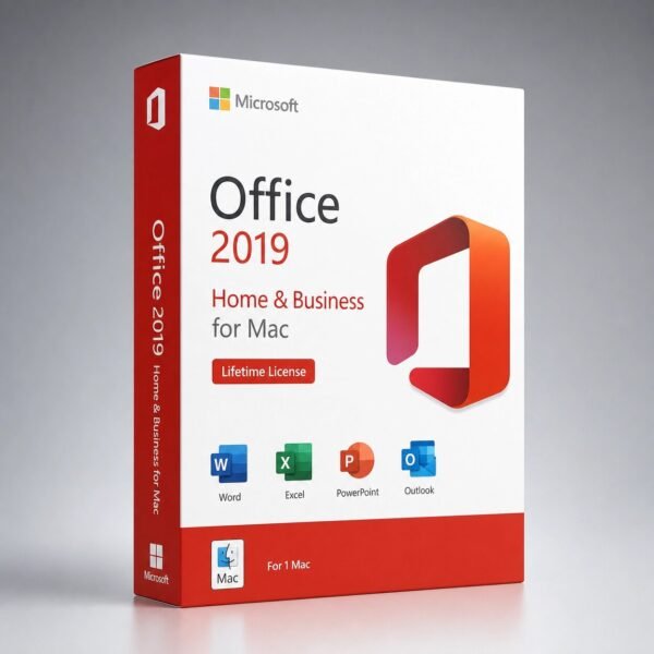 Microsoft Office 2019 Home & Business for Mac lifetime license - includes Word, Excel, PowerPoint, Outlook, OneNote for macOS