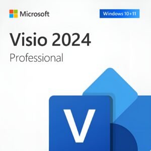 Microsoft Visio Professional 2024 lifetime license for PC - create flowcharts, organizational charts, network diagrams, floor plans, and wireframes