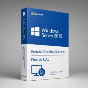 Windows Server 2016 RDS Device CAL - per-device license for Remote Desktop Services access, ideal for shift workers sharing computers, works in workgroup or domain, 90-day temporary CALs