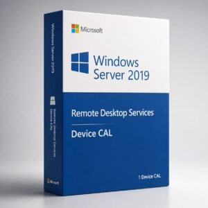 Windows Server 2019 RDS Device CAL - per-device license for Remote Desktop Services access, ideal for shift workers sharing computers, works in workgroup or domain