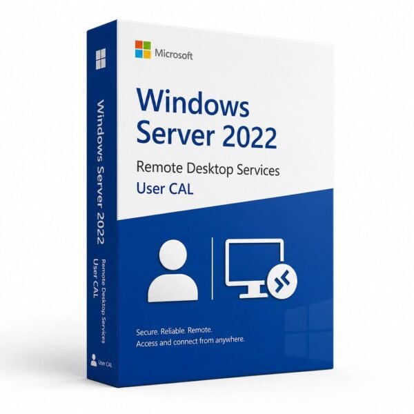 Windows Server 2022 RDS User CAL - per-user license for Remote Desktop Services access from any device, forward-compatible with Windows Server 2025