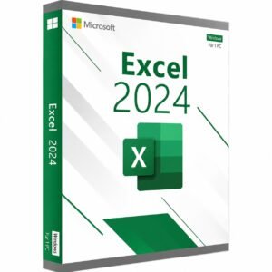 Microsoft Excel 2024 for PC lifetime license - one-time purchase with dynamic arrays, new image and text functions, ODF 1.4 support, and enhanced collaboration for Windows 10 and 11