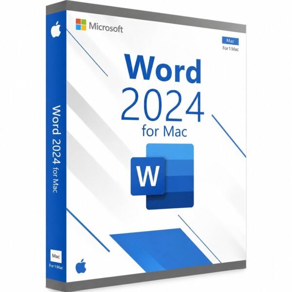 Microsoft Word 2024 for Mac lifetime license - one-time purchase with document recovery, Smart Compose, and collaboration features for macOS Ventura, Sonoma, and Sequoia