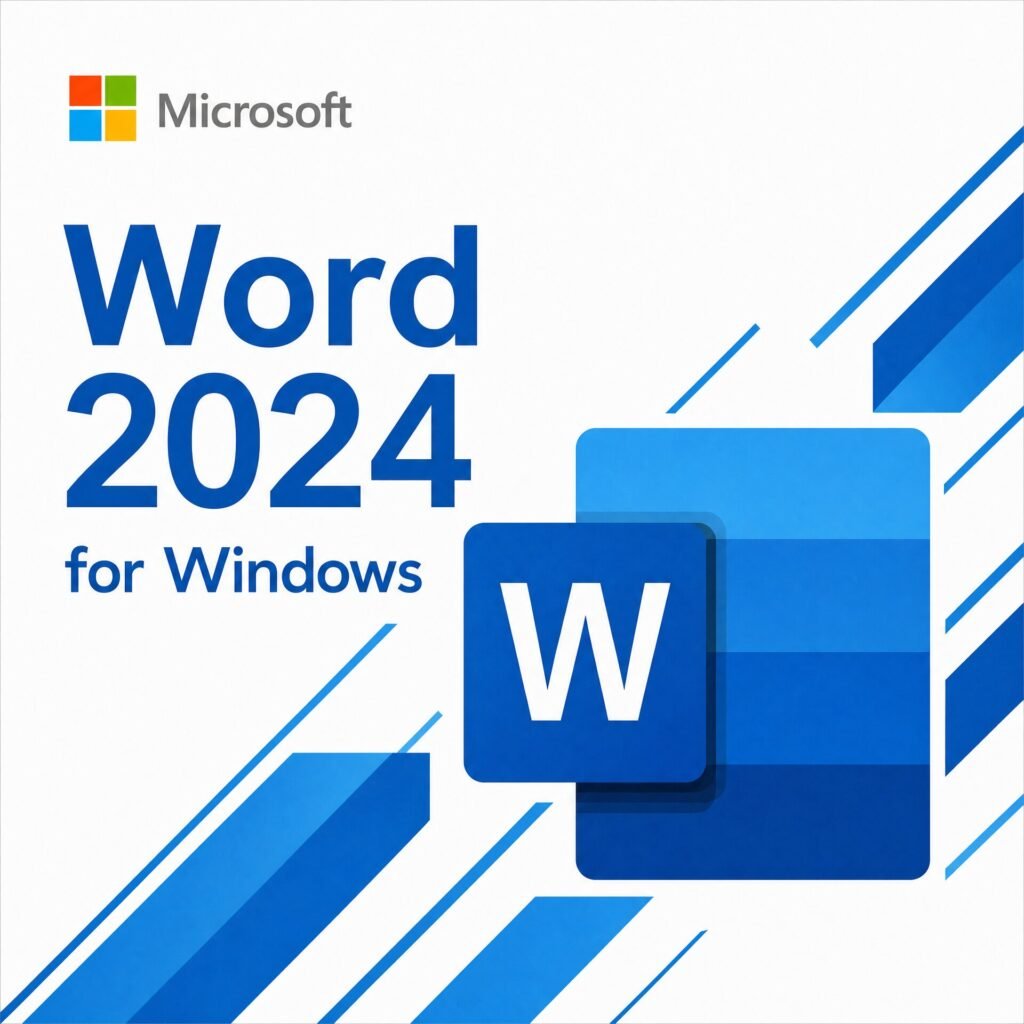 Microsoft Word 2024 for Windows – Genuine word processing software for documents, reports, resumes, and professional writing. Lifetime license for 1 PC in the USA and Canada.