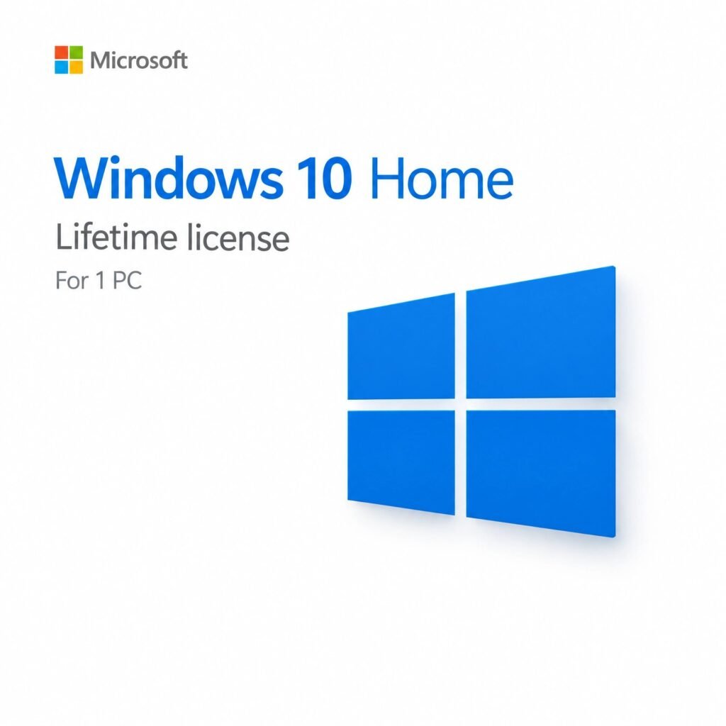 Microsoft Windows 10 Home Lifetime License for 1 PC – Genuine activation key for everyday computing, students, and home users in the USA and Canada. Instant digital delivery.