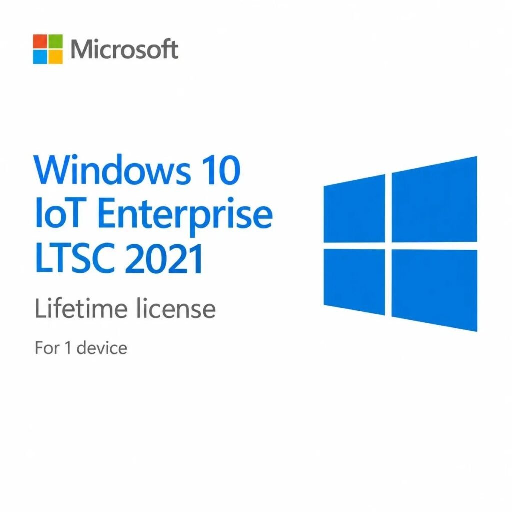 Microsoft Windows 10 IoT Enterprise LTSC 2021 Lifetime License for 1 device – Genuine activation key for embedded systems, kiosks, and POS terminals in the USA and Canada.