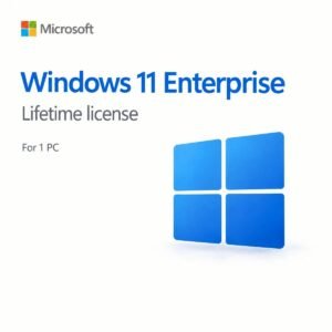 Microsoft Windows 11 Enterprise Lifetime License for 1 PC – Genuine activation key with advanced security, remote management, and business features for USA and Canada.