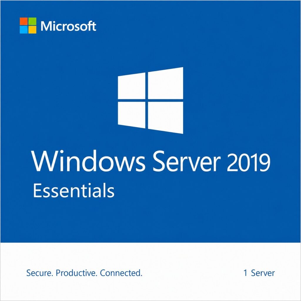 Microsoft Windows Server 2019 Essentials License for 1 Server – Genuine server operating system for small businesses up to 25 users and 50 devices. Secure, productive, and connected. USA and Canada.