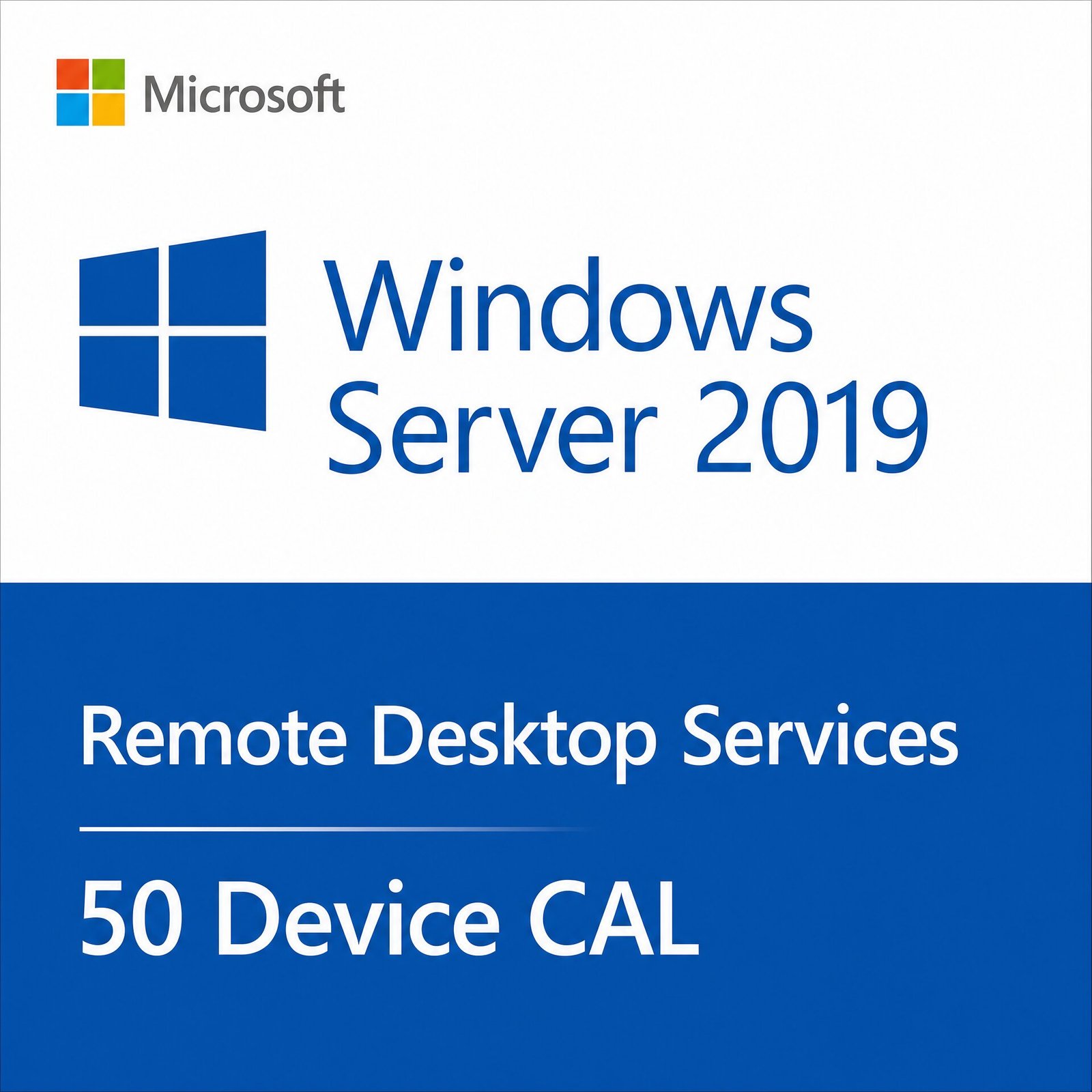 Buy Windows Server 2019 Remote Desktop Services – 50 Device CALs Microsoft Windows Server 2019 Remote Desktop Services 50 Device CALs – Genuine RDS CAL license for secure remote access, shared workstations, and shift workers in the USA and Canada.