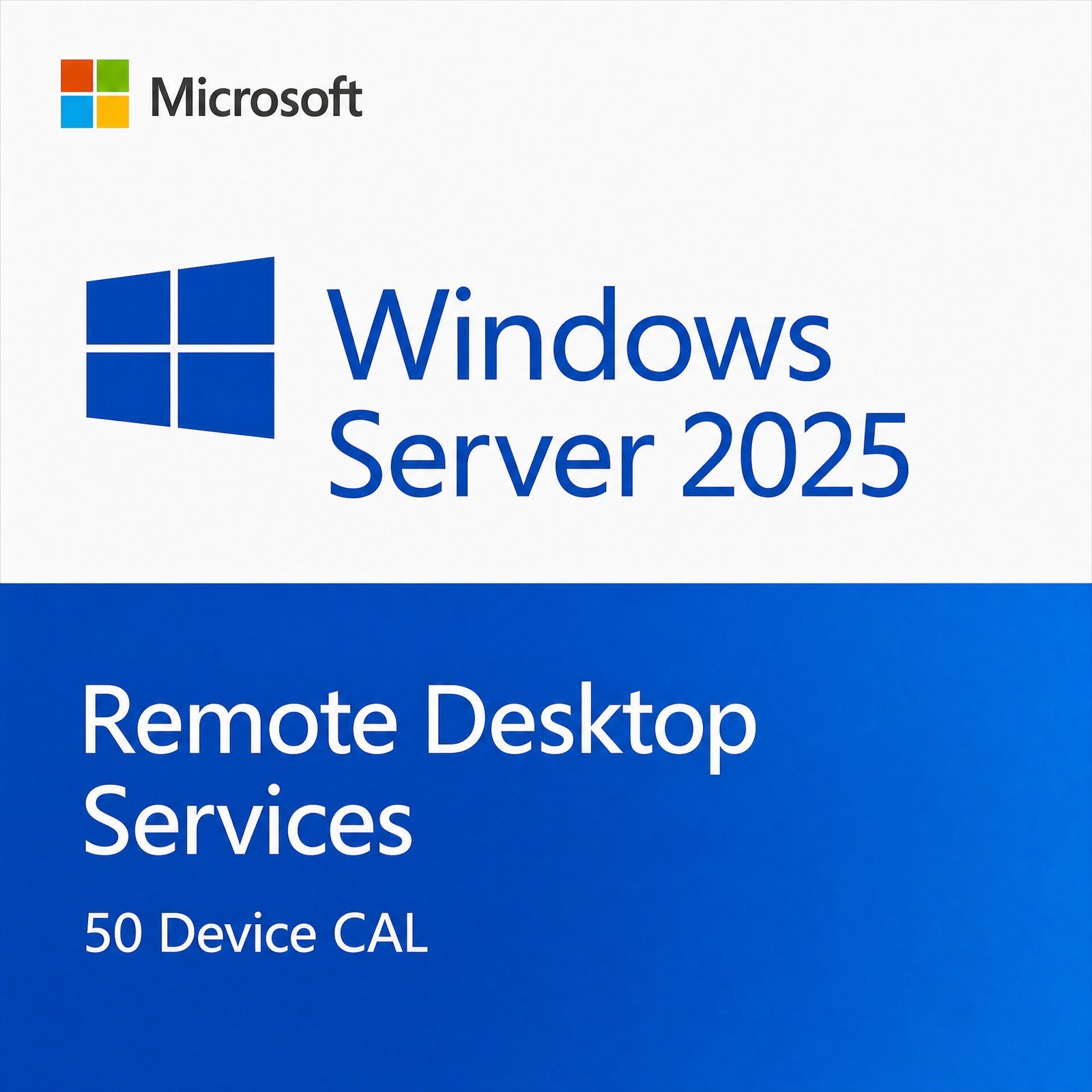 Buy Windows Server 2025 Remote Desktop Services – 50 Device CALs Microsoft Windows Server 2025 Remote Desktop Services 50 Device CALs – Genuine RDS CAL license for secure remote access, shared workstations, and shift workers in the USA and Canada.