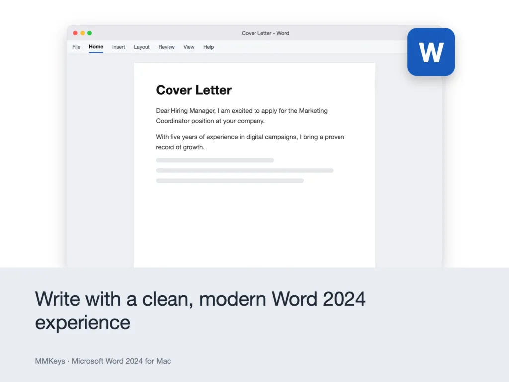 Microsoft Word 2024 for Mac – Write with a clean, modern Word 2024 experience