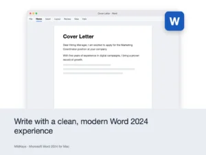 Microsoft Word 2024 for Mac – Write with a clean, modern Word 2024 experience