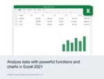 Microsoft Office Professional 2021 for PC – Analyze data with powerful functions and charts in Excel 2021