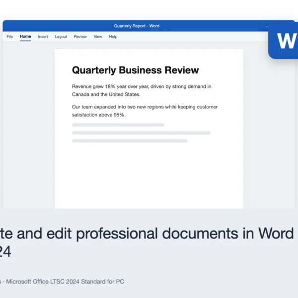 Microsoft Office LTSC 2024 Standard for PC – Write and edit professional documents in Word 2024