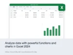 Microsoft Office 2024 Home & Business for PC or Mac – Analyze data with powerful functions and charts in Excel 2024